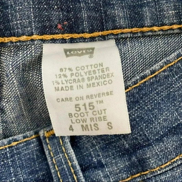 Levi's 515 low‎ rise bootcut 4S distressed jeans Y2K Retro - Picture 6 of 6